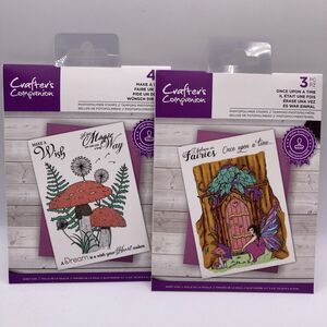 CRAFTERS COMPANION PHOTOPOLYMER STAMP SET Fairy Woods Mushrooms